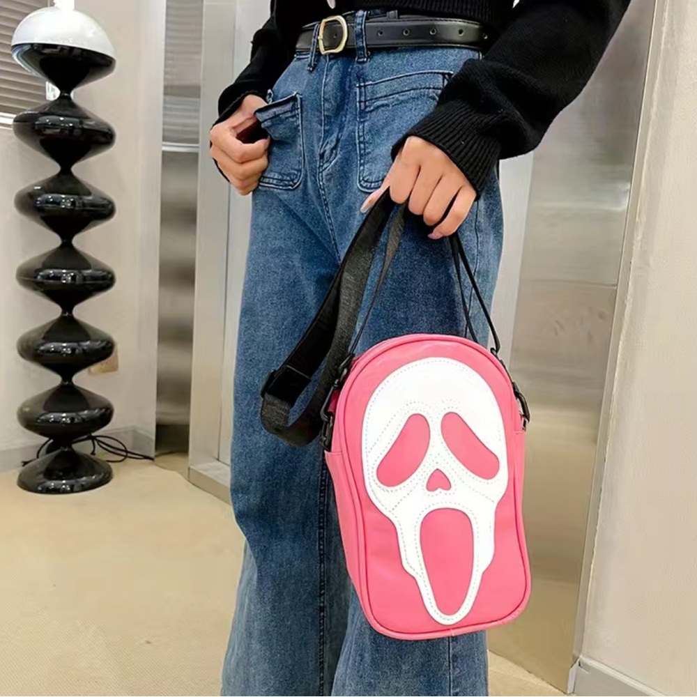 Scream Ghost Face Faux Leather Crossbody Bag